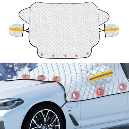 SUITU R-3945 Car Winter Front Glass Snow Shield Defrost Sunshade Thickened Car Clothing, Style:, Non-magnet Clip Door, Non-magnet With Earmuffs, 5 Magnets With Earmuffs, Non-magnet Three Layers Thickened, 12 Magnets Three Layers Thickened