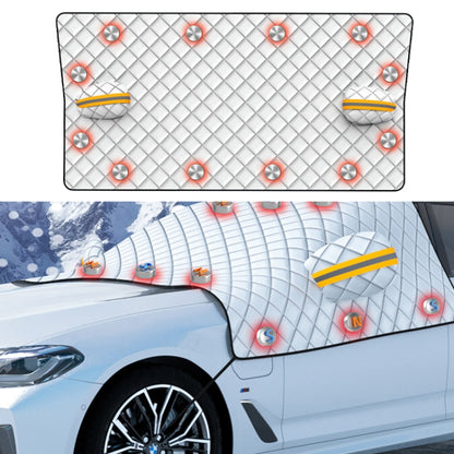 SUITU R-3945 Car Winter Front Glass Snow Shield Defrost Sunshade Thickened Car Clothing, Style:, Non-magnet Clip Door, Non-magnet With Earmuffs, 5 Magnets With Earmuffs, Non-magnet Three Layers Thickened, 12 Magnets Three Layers Thickened