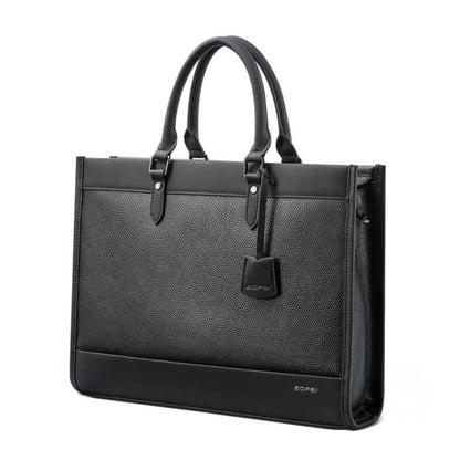 Bopai 11-98811 Leather Business Large-capacity Laptop Handbag Messenger Briefcase, 11-98811