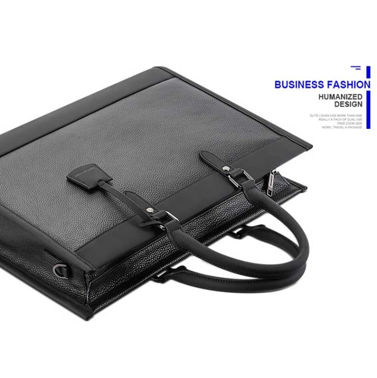 Bopai 11-98811 Leather Business Large-capacity Laptop Handbag Messenger Briefcase, 11-98811
