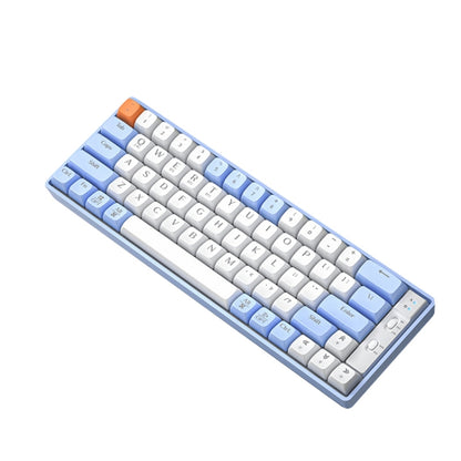 LANGTU GK65 65 Keys Wireless / Bluetooth / Wired Three Model Game Mechanical Keyboard, Cable Length: 1.5m, GK65 (Sky Blue), GK65 (Milk White)