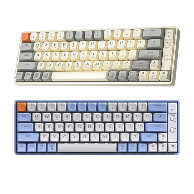 LANGTU GK65 65 Keys Wireless / Bluetooth / Wired Three Model Game Mechanical Keyboard, Cable Length: 1.5m, GK65 (Milk White), GK65 (Sky Blue)