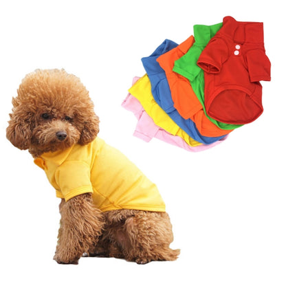 Candy Coloured Dog Polo Shirt Short Sleeve Pet Clothing, XS, S, M, L, XL