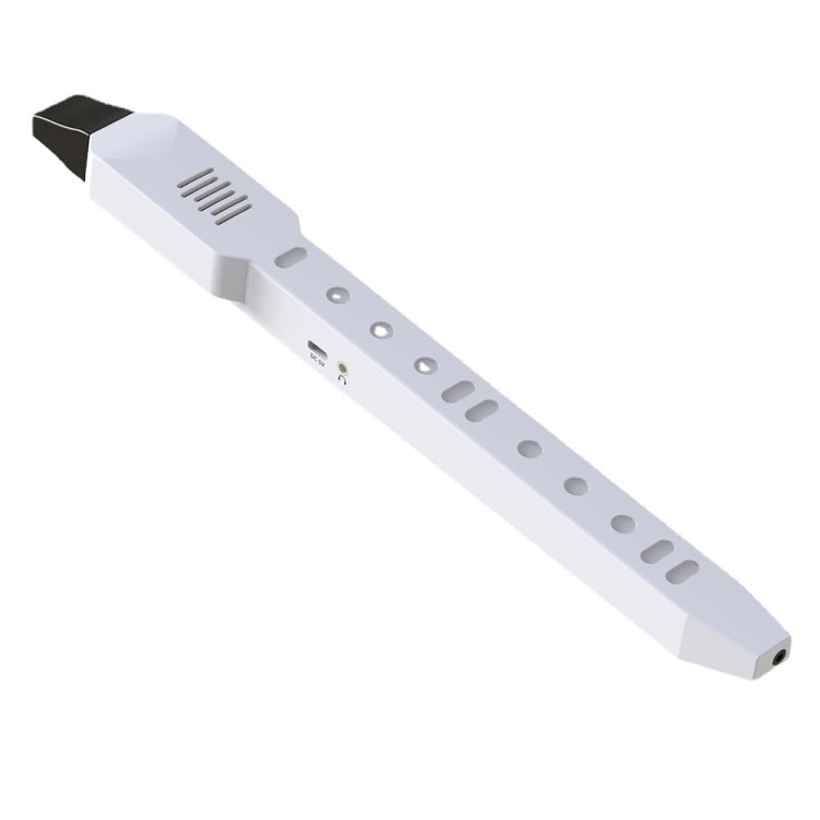 Mini Digital Electronic Saxophone Wind Instrument for Imitation of Various Musical Instrument Sounds, Electronic Saxophone White