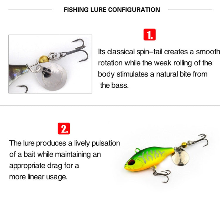 2pcs Luya Bait Shenshui VIB With Metal Tablets Fake Bait Tiller Mouth Bass Bionic Fishing Bait, 2pcs E