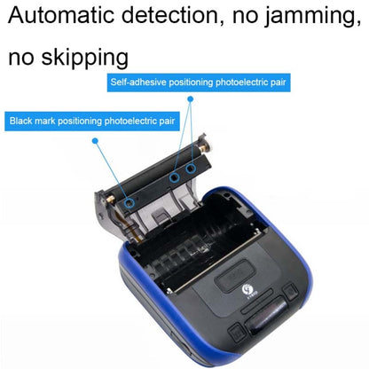 QIRUI 72mm Portable Thermal Receipt Express List Bluetooth Handheld Printer, CN Plug, QR-386A