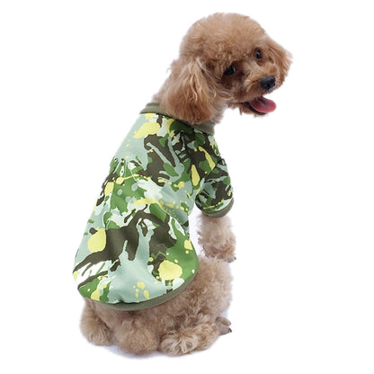 Dog Clothes Camouflage Series Fleece Sweater Small Pet Clothing, XS, M, S, L