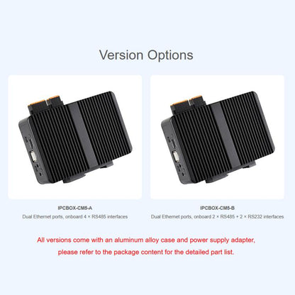 Waveshare Gigabit/2.5G Dual Ethernet Industrial Computer Based On Raspberry Pi CM5, 4 x RS485, 2×RS485+2×RS232