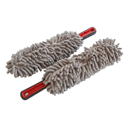 2 PCS Car Cleaning Chenille Long Handle Round Car Wash Duster, 39cm