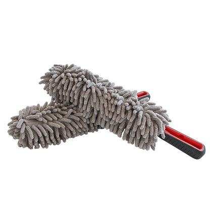 2 PCS Car Cleaning Chenille Long Handle Round Car Wash Duster, 39cm