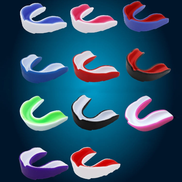 W003 Sanda Training Basketball Boxing Sports Mouth Guard EVA Braces, Style: Adult (White Green), Adult (White Green), Adult (White Red), Adult (Pink White), Adult (White Blue), Children (Black White), Children (Pink White), Children (Blue White)