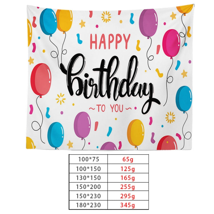 Happy Birthday Photo Backdrop Party Decoration Tapestry, 100x75cm, 150x100cm, 150x130cm, 200x150cm