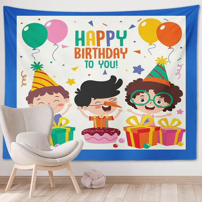 Happy Birthday Photo Backdrop Party Decoration Tapestry, 230x180cm, 230x150cm