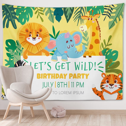 Happy Birthday Photo Backdrop Party Decoration Tapestry, 230x180cm, 230x150cm