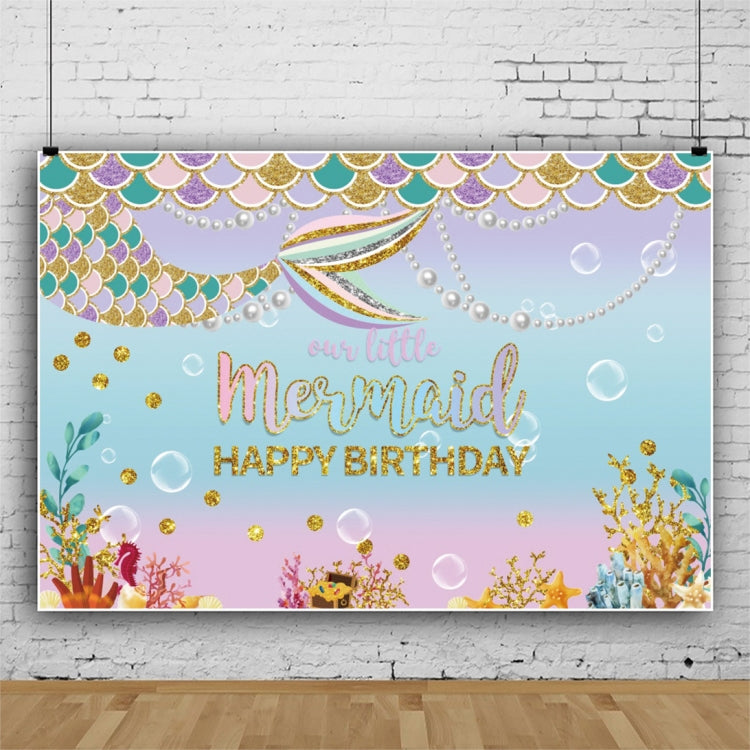 120 x 80cm Mermaid Happy Birthday Photography Background Cloth, 120 x 80cm (12009595), 120 x 80cm (12009608), 120 x 80cm (12009768), 120 x 80cm (12101789)