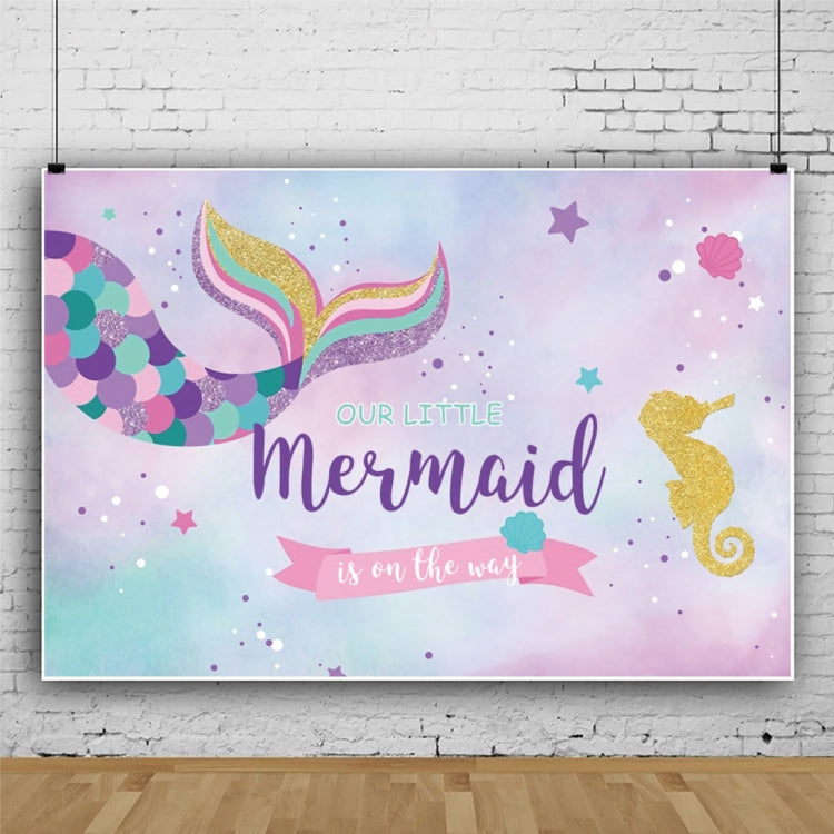 120 x 80cm Mermaid Happy Birthday Photography Background Cloth, 120 x 80cm (12009595), 120 x 80cm (12009608), 120 x 80cm (12009768), 120 x 80cm (12101789)