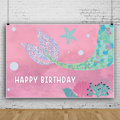 120 x 80cm Mermaid Happy Birthday Photography Background Cloth, 120 x 80cm (12009595), 120 x 80cm (12009608), 120 x 80cm (12009768), 120 x 80cm (12101789)