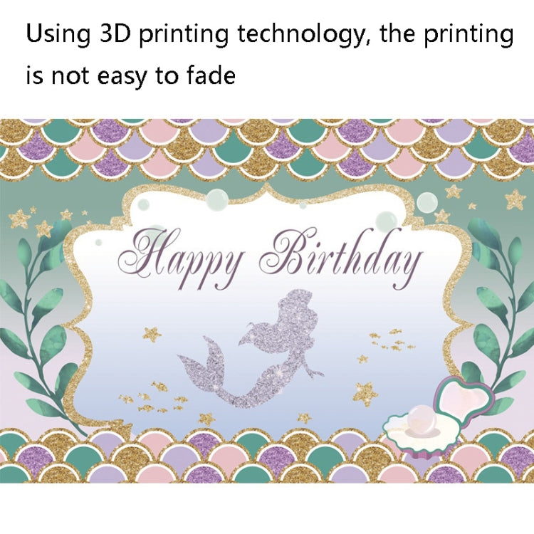120 x 80cm Mermaid Happy Birthday Photography Background Cloth, 120 x 80cm (12009595), 120 x 80cm (12009608), 120 x 80cm (12009768), 120 x 80cm (12101789)