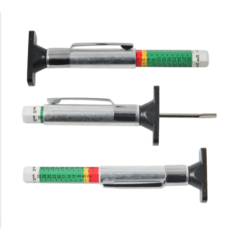 0-25mm Car Tyre Tread Depth Gauge, Monochrome, Bicolour