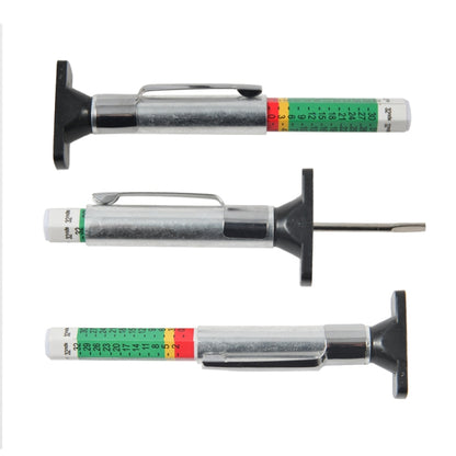 0-25mm Car Tyre Tread Depth Gauge, Monochrome, Bicolour