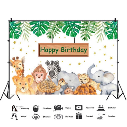 1.5m x 1m Animal Forest Cartoon Birthday Party Banquet Decoration Photo Background Cloth, MDT10056