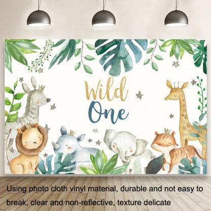1.5m x 1m Animal Forest Cartoon Birthday Party Banquet Decoration Photo Background Cloth, MDT10056