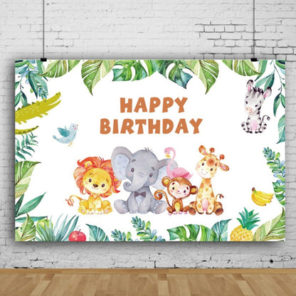 1.5m x 1m Animal Forest Cartoon Birthday Party Banquet Decoration Photo Background Cloth, MDT10056