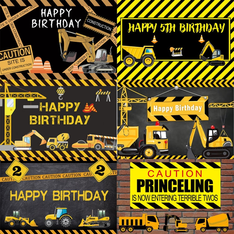 1.2m x 0.8m Construction Vehicle Series Happy Birthday Photography Background Cloth, 1.2m x 0.8m (11604130), 1.2m x 0.8m (12007646), 1.2m x 0.8m (12200968), 1.2m x 0.8m (11408682), 1.2m x 0.8m (12008733), 1.2m x 0.8m (12009897)