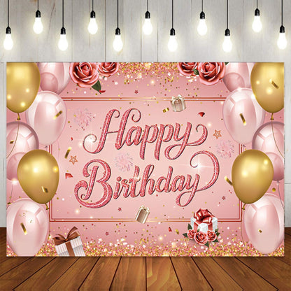 1.5m x 2.1m Children Birthday Party Venue Layout 3D Digital Studio Photography Background, 1.5mx2.1m Pink