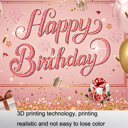 1.5m x 2.1m Children Birthday Party Venue Layout 3D Digital Studio Photography Background, 1.5mx2.1m Pink