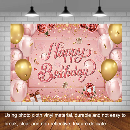 1.5m x 2.1m Children Birthday Party Venue Layout 3D Digital Studio Photography Background, 1.5mx2.1m Pink