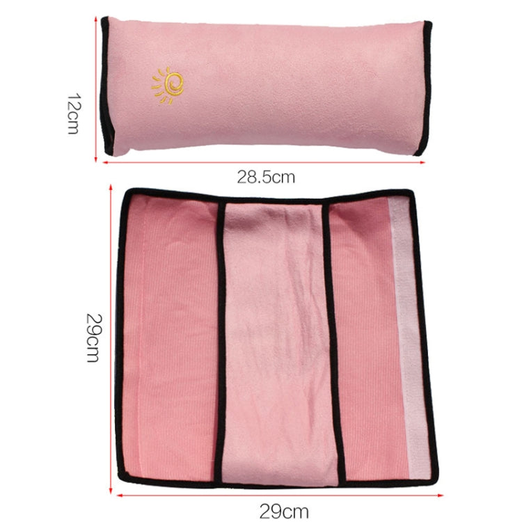 5 PCS Children Car Seat Belt Protective Cover Thickened Plush Shoulder Pillow, Gray, Beige, Blue, Pink