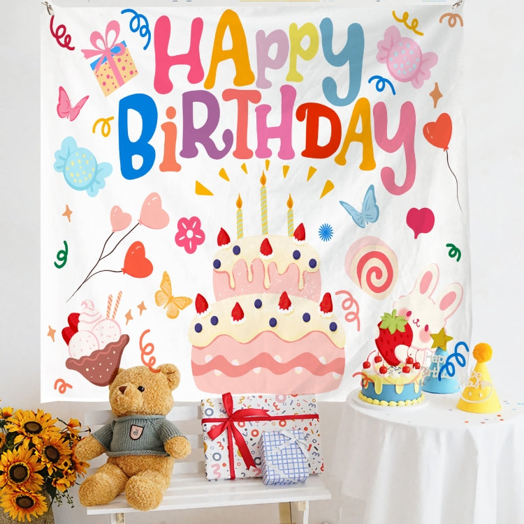 Birthday Layout Hanging Cloth Children Photo Wall Cloth, 150x230cm Velvet, 180x200cm Velvet