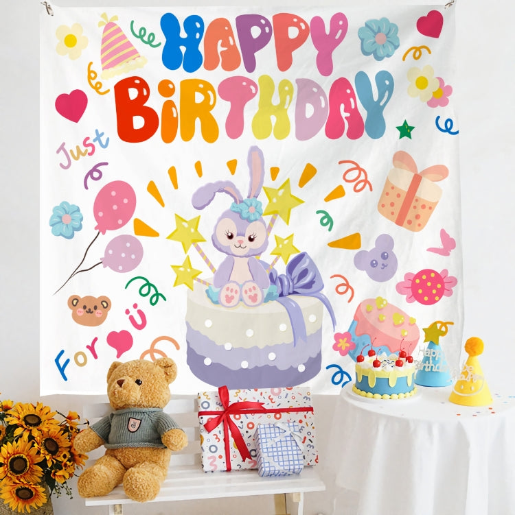 Birthday Layout Hanging Cloth Children Photo Wall Cloth, 150x230cm Velvet, 180x200cm Velvet