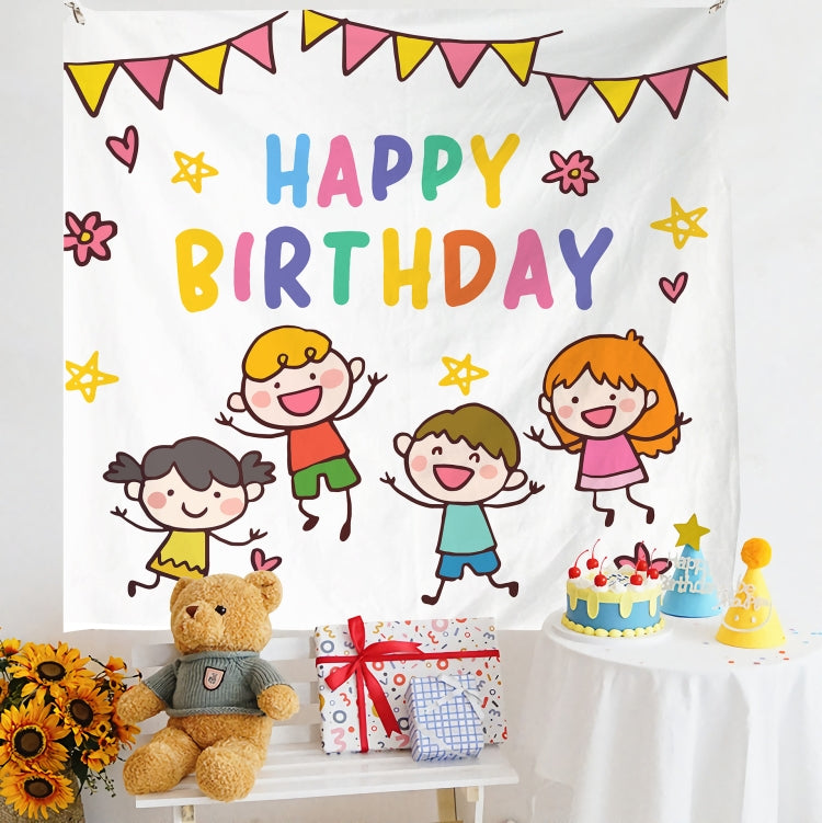 Birthday Layout Hanging Cloth Children Photo Wall Cloth, 150x230cm Velvet, 180x200cm Velvet
