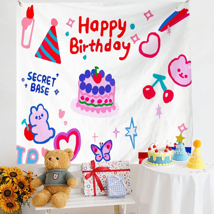 Birthday Layout Hanging Cloth Children Photo Wall Cloth, 180x230cm Velvet