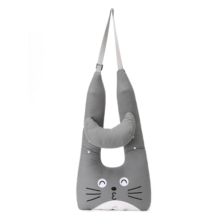 8146 Cartoon Adjustable Car Children Sleep Safety Belt U-shaped Neck Pillow, Gray Totoro, Blue Penguin, Yellow Cat, Coffee Monkey