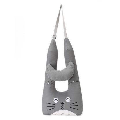 8146 Cartoon Adjustable Car Children Sleep Safety Belt U-shaped Neck Pillow, Gray Totoro, Blue Penguin, Yellow Cat, Coffee Monkey