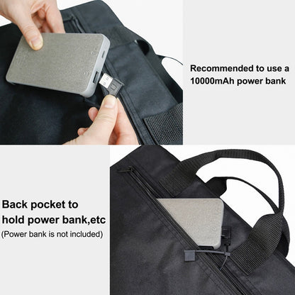 Outdoor Portable Camping Heated Foldable Cushion, Size:, 33x38x4cm Black, 33x38x4cm Khaki