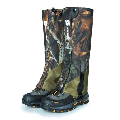 LUCKSTONE Unisex Waterproof Gaiters Cycling Legwarmers Leg Cover Camping Hiking Ski Boot, Camouflage