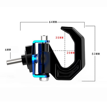 Motorcycle Electric Bike Item Movable Double Hooks Aluminum Helmet Hanger Modification Accessories