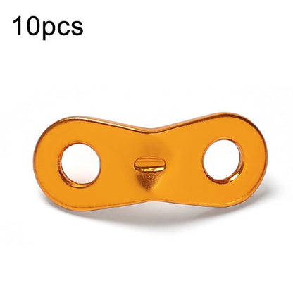 10pcs Outdoor Camping Aluminum Alloy Binocular Wind Rope Buckle Canopy Tent Pull Rope Stop Adjustment Piece, Color: Orange, Orange, Red, Silver