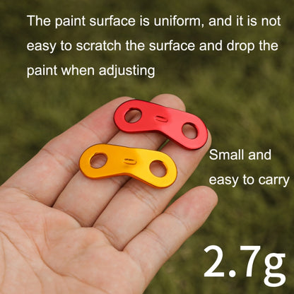 10pcs Outdoor Camping Aluminum Alloy Binocular Wind Rope Buckle Canopy Tent Pull Rope Stop Adjustment Piece, Color: Orange, Orange, Red, Silver