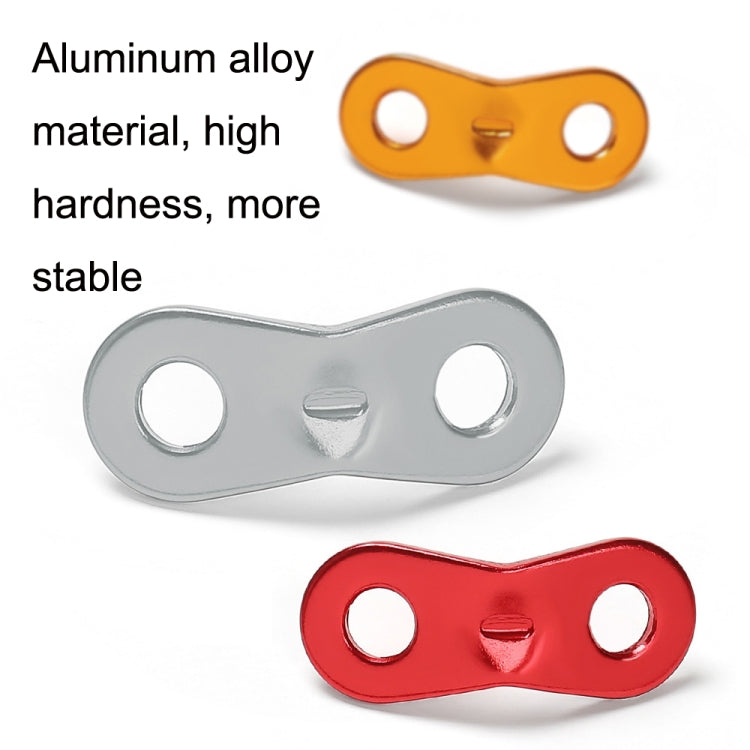 10pcs Outdoor Camping Aluminum Alloy Binocular Wind Rope Buckle Canopy Tent Pull Rope Stop Adjustment Piece, Color: Orange, Orange, Red, Silver