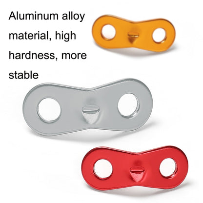 10pcs Outdoor Camping Aluminum Alloy Binocular Wind Rope Buckle Canopy Tent Pull Rope Stop Adjustment Piece, Color: Orange, Orange, Red, Silver