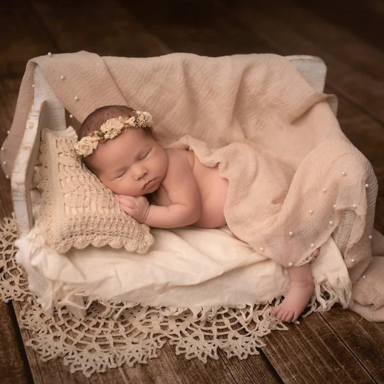 Hollow Lace Round Blanket + Pillow Suit Baby Photography Props, Blanket Suit(Light Blue), Blanket Suit(Light Green), Blanket Suit(Khaki), Blanket Suit(Beige), Blanket Suit(White), Blanket Suit(Pink)