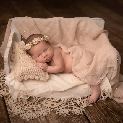 Hollow Lace Round Blanket + Pillow Suit Baby Photography Props, Blanket Suit(Light Blue), Blanket Suit(Light Green), Blanket Suit(Khaki), Blanket Suit(Beige), Blanket Suit(White), Blanket Suit(Pink)