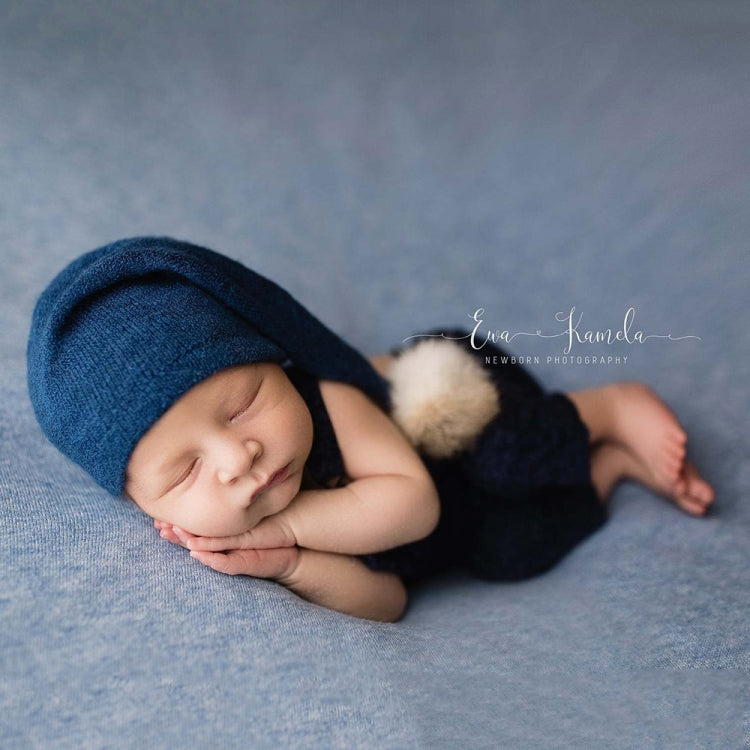 Newborn Photography Clothing Baby Photography Fur Ball Knitted Long Tail Hat, Hat(Light Purple), Hat(Grey), Hat(Coffee), Hat(Green), Hat(Taro Color), Hat(Light Green), Hat(Camel), Hat(Pink), Hat(Yellow), Hat(Light Blue), Hat(Blue), Hat(White)