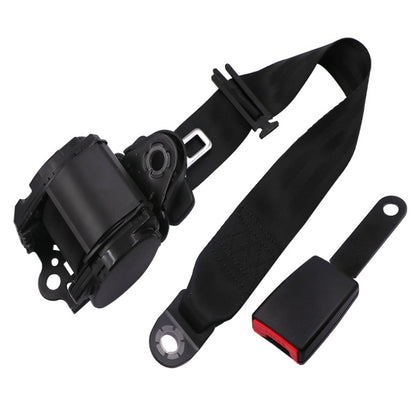 Universal 3-point Car Retrofit Seat Belt With Emergency Locking, Iron Bar Latch, Iron Buckle, Braided Straps