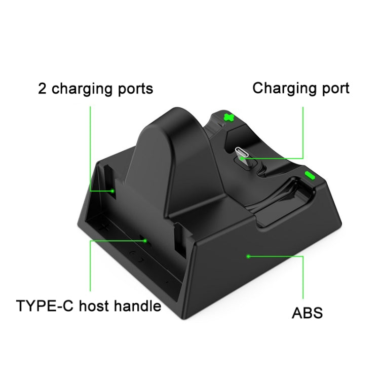 Game Console Handle Stand Charger For Nintendo Switch/Switch Oled/Switch Lite, DSS-100 Black